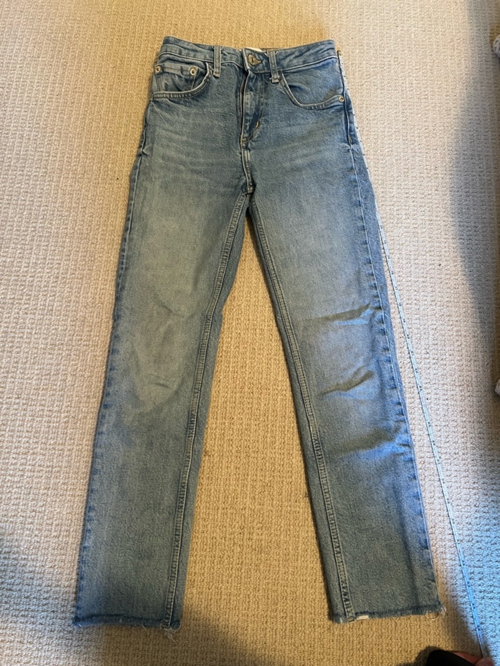 Zara Straight Leg Light Wash Jeans